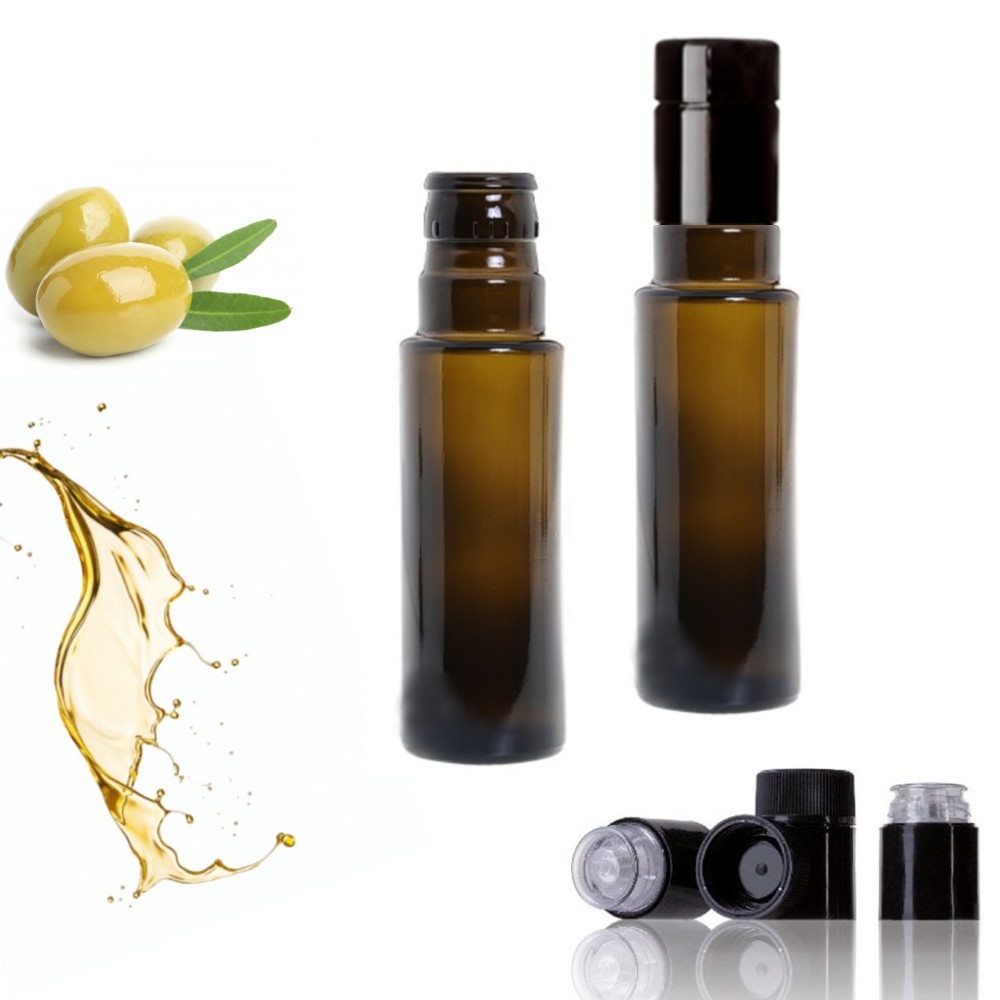 54 Pz Bottiglie per olio anti frode Dorica da 100 ml (10 cl) Verde antico 