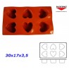 Stampo in silicone per dolci e rustici a forma di cuore 5 cm