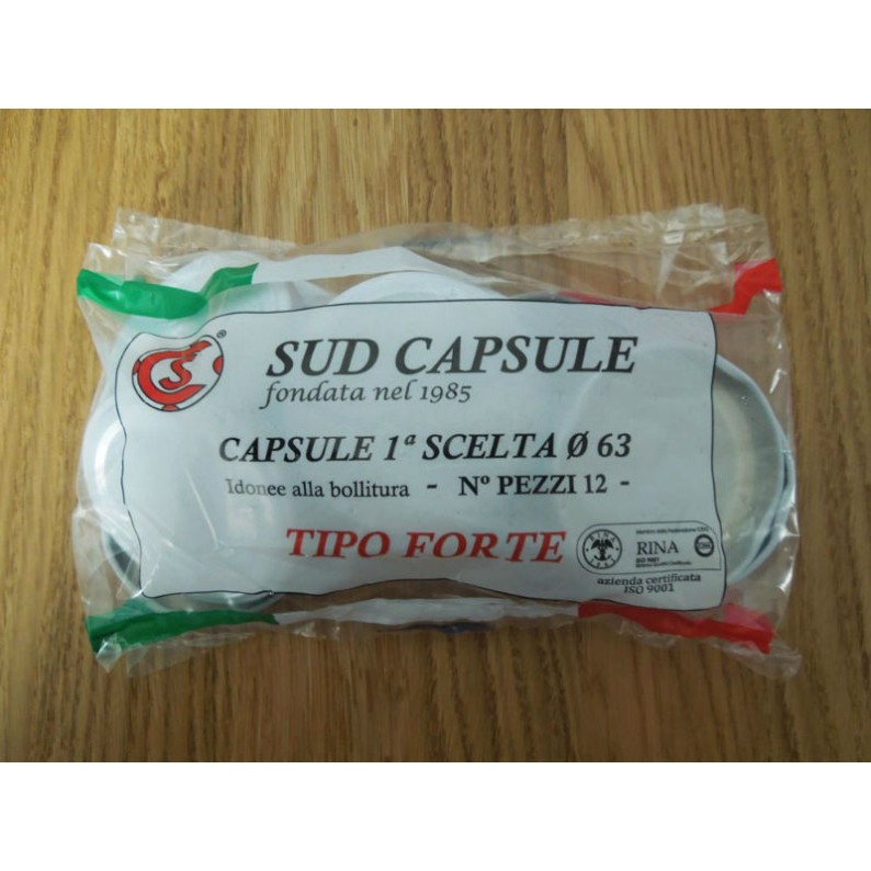 100 Capsule Per Barattoli 63mm - Tappi Twist Off Per Conserve E Pomodori - Foto 8