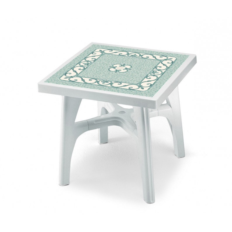 Tavolo da pranzo bianco quadrato 80x80cm design moderno Ika 8 | Leroy