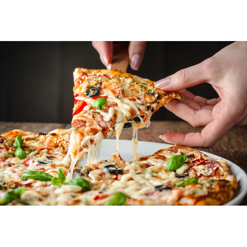 diametro 33 cm effetto legno Set di 6 piatti per pizza 