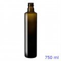 Bottiglia in vetro vuota per olio modello Dorica antifrode da 750 ml