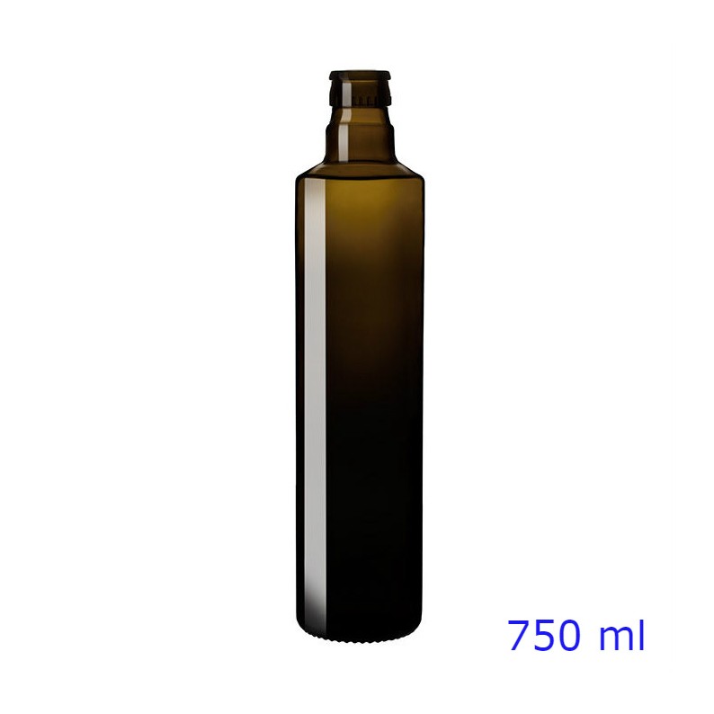 Bottiglia in vetro vuota per olio modello Dorica antifrode da 750 ml