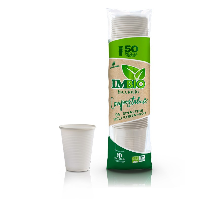 200 Bicchieri Biodegradabili VIRSUS | 70 Ml In Mater-BI | Per Caffè Caldo E Bevande | Compostabili