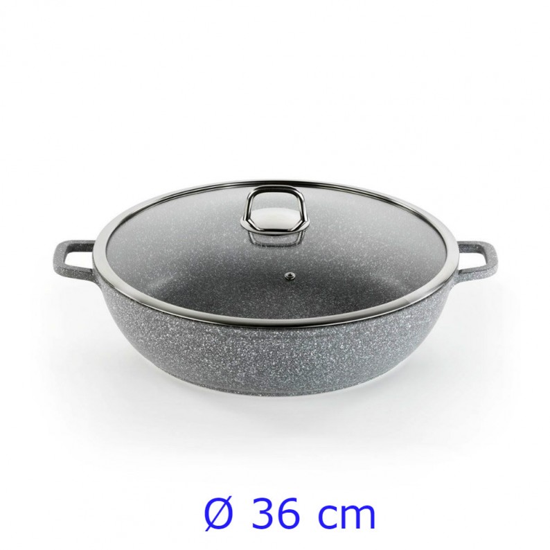 Home Granchef Tegame Antiaderente Con 2 Manici, Alluminio Pressofuso Nero 40 Cm 92957709