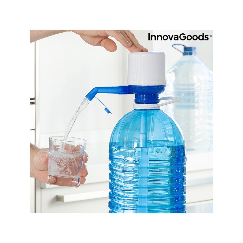 Dispenser di acqua universale per caraffe compatibile con taniche da 2 l/3 l/4 l/5 l/6 l/8 l/ pompa manuale per caraffe bottiglie blu dispenser manuale di acqua a pressione 