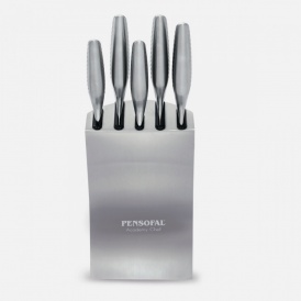 Eme Vetrina Posate Eleven 24 Pezzi - Servizio Tavola In Acciaio Inox 18/10, Finitura Sabbia Micropallinata, Made In Italy