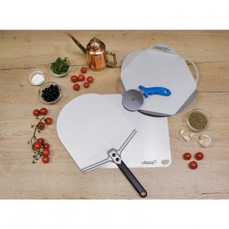 Kit pizza fai da te fatta - a casa mia - 33 cm Gimetal