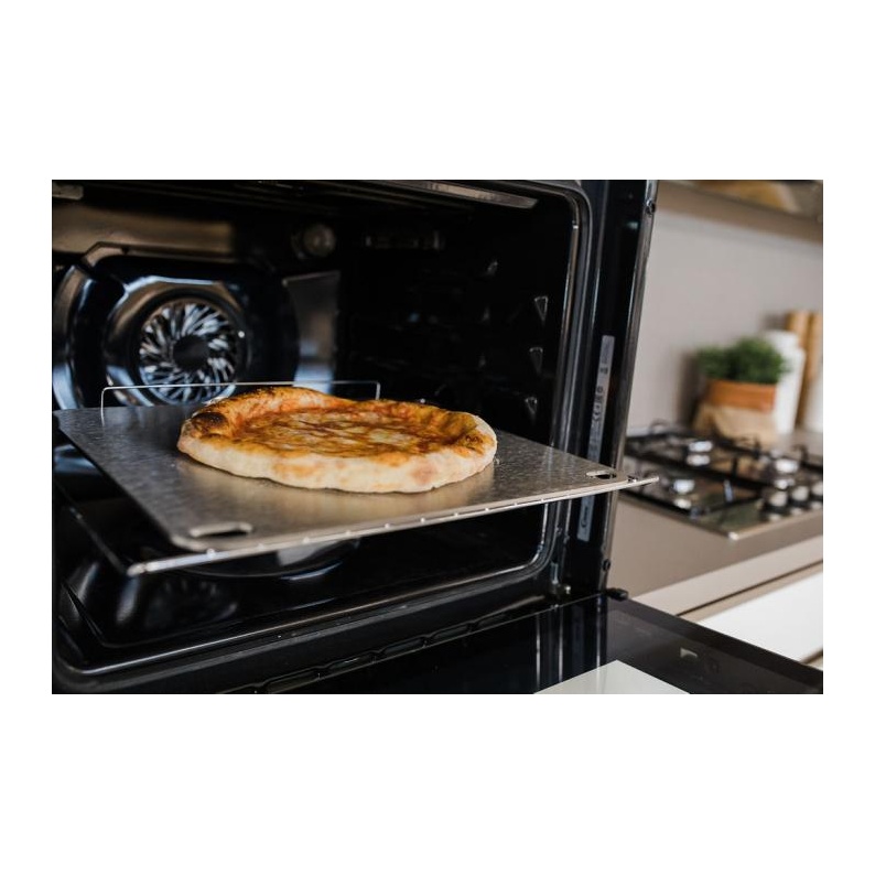 Piastra in acciaio per cottura Pizza in forno cm 40x35 - Gimetal