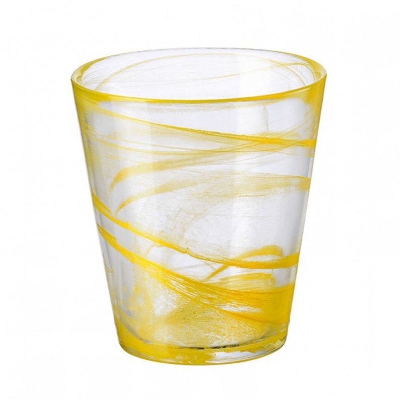 Bicchiere in vetro Capri Ginestra giallo - 6 pezzi