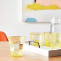 servizio bicchieri vetro Capri Bormioli rocco - gialli
