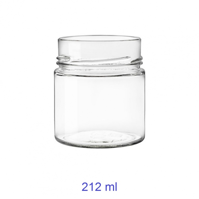 Di Matteo Set 6 Barattoli Vetro 212ml Con Tappi Twist Off Oro, Per Conserve E Sottovuoto
