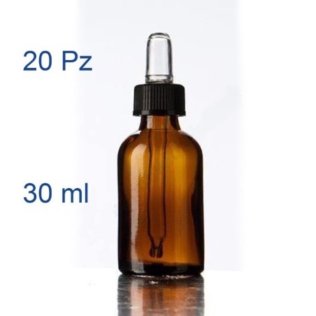 30 Bottigliette In Vetro Ambrato Con Tappo Di Sughero - Mini Fiale Da 10ml Per Oli Essenziali, Messaggi, Bomboniere
