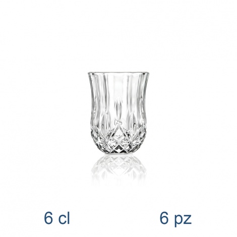 Set 6 Bicchierini Da Liquore Fusion Color In Cristallo - 6 Cl