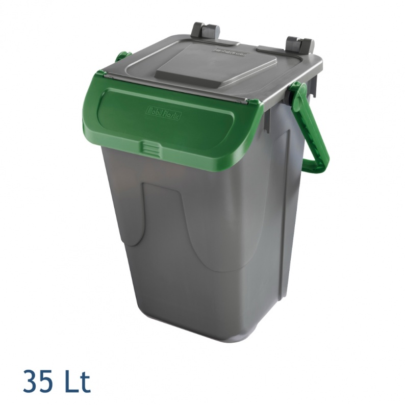 Bidone per raccolta differenziata 240Lt ICS - Yellow | Leroy Merlin
