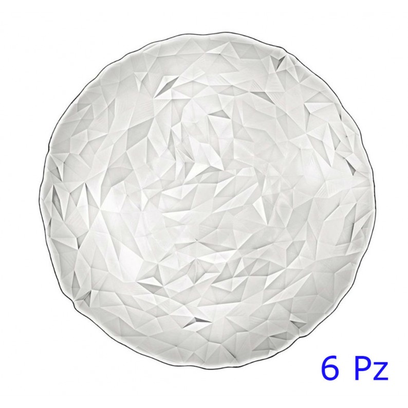 Set 6 Sottopiatti Trasparenti Ø33cm Con Bordo Rigato - Decorativi Per Tavola - Foto 7