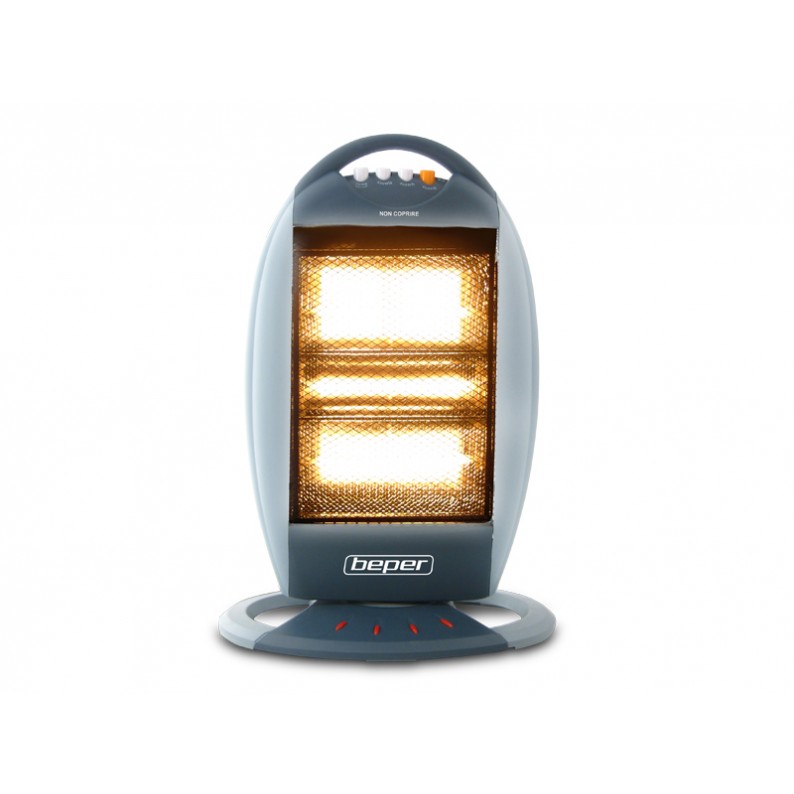 Stufa Alogena Girevole Cosedacasa - Tripla Potenza 400/800/1200W Con Sistema Antiribaltamento, 29x13x15 Cm