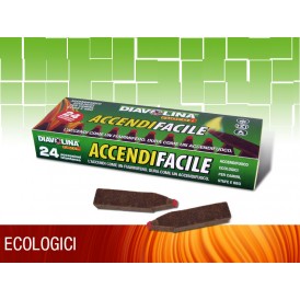 Diavolina Accendifuoco Ecologico Set 12 DIAVOLINA Accendifuoco Per Barbecue E Camino - Confezione Bipacco Da 80 Cubetti Starter Fuoco Pratico