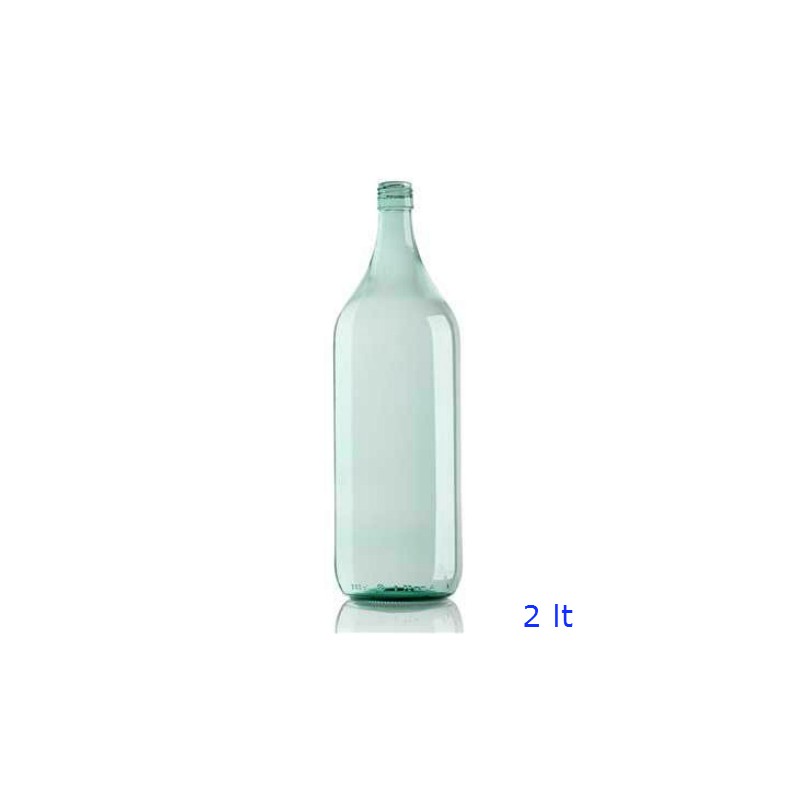 nr 1 pezzo art Bottiglia Cilindro 200 ml vetro bianco tappo n°46