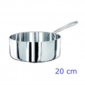Pentola Bassa Serie 1100 in acciaio inox per induzione, diam.20cm