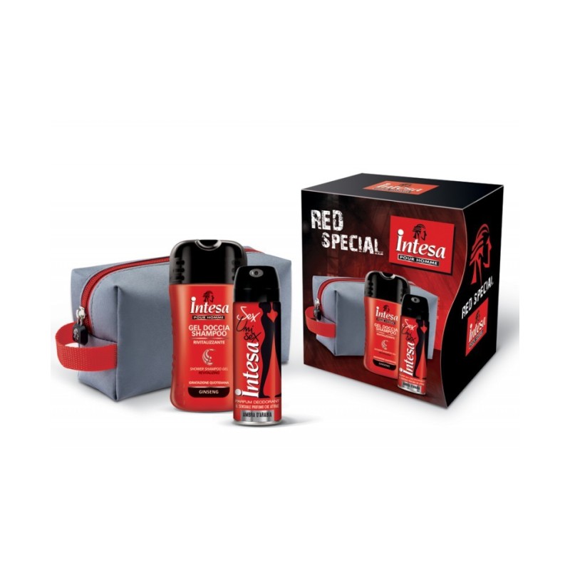 CONFEZIONE REGALO NATALE UOMO INTESA POUR HOMME RED SPECIAL