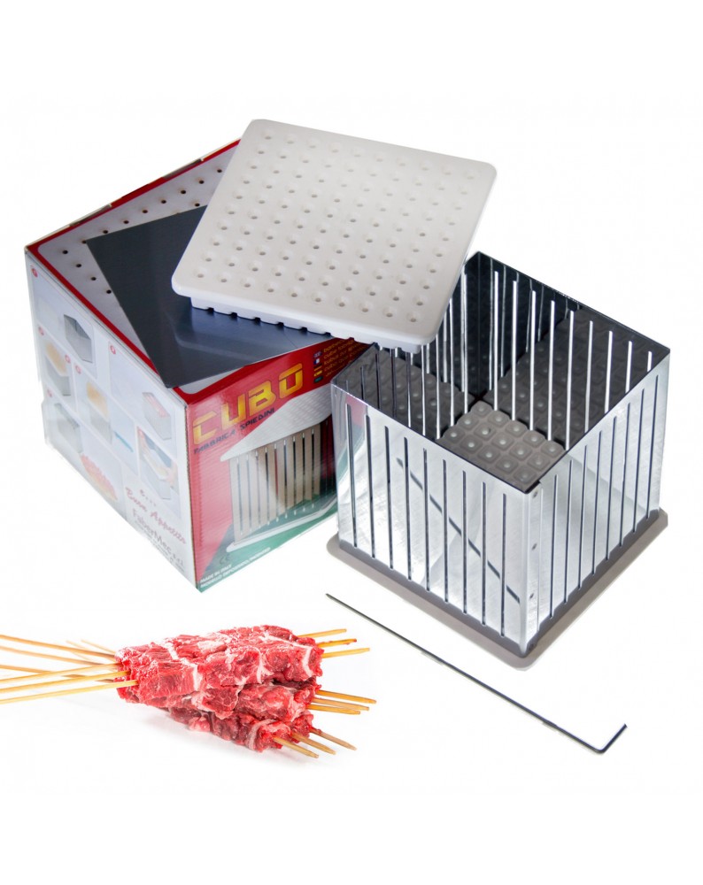 Set 20 Spiedini Acciaio Inox Griglia Spiedi Barbecue Carne Accessori BBQ 31 cm
