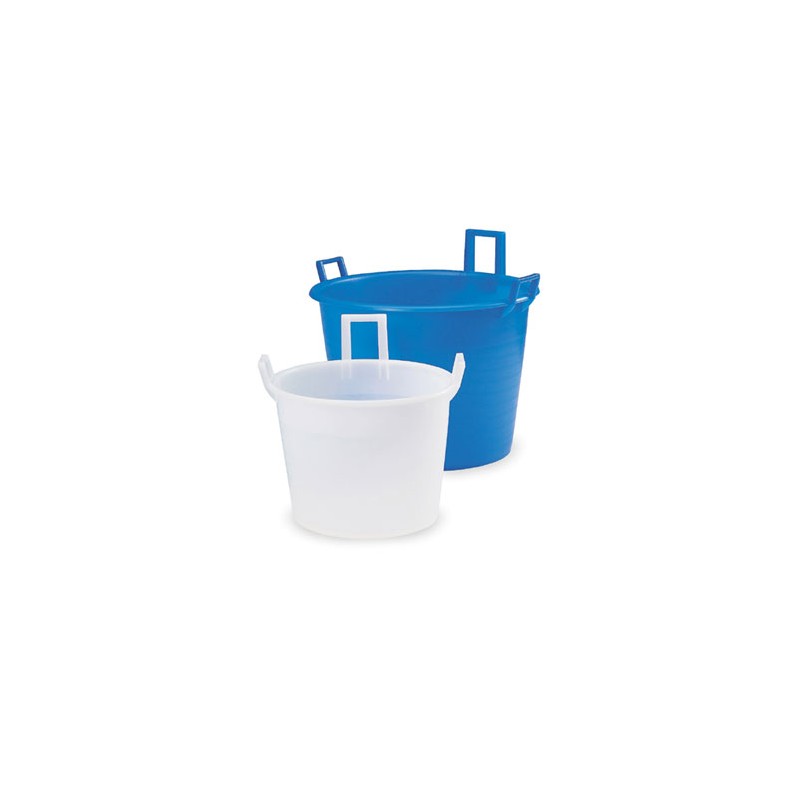 Mastello In Polietilene LT 80 Con Manici, Sottospina, Colore Nero Per Giardino E Vivaio (cm 65x32h)