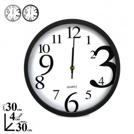 Orologio tondo da parete in legno colore bianco cm 65x5x65h - Colly Shop