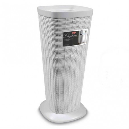 Portaombrelli in plastica effetto Rattan 26x26x51,5 Marrone