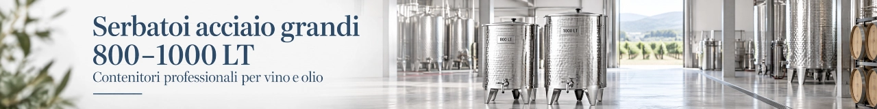 Botti in acciaio inox grandi per vino
