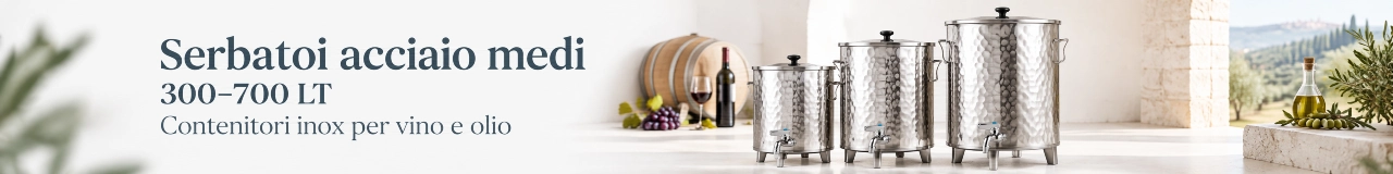 Serbatoi in acciaio inox medi per vino