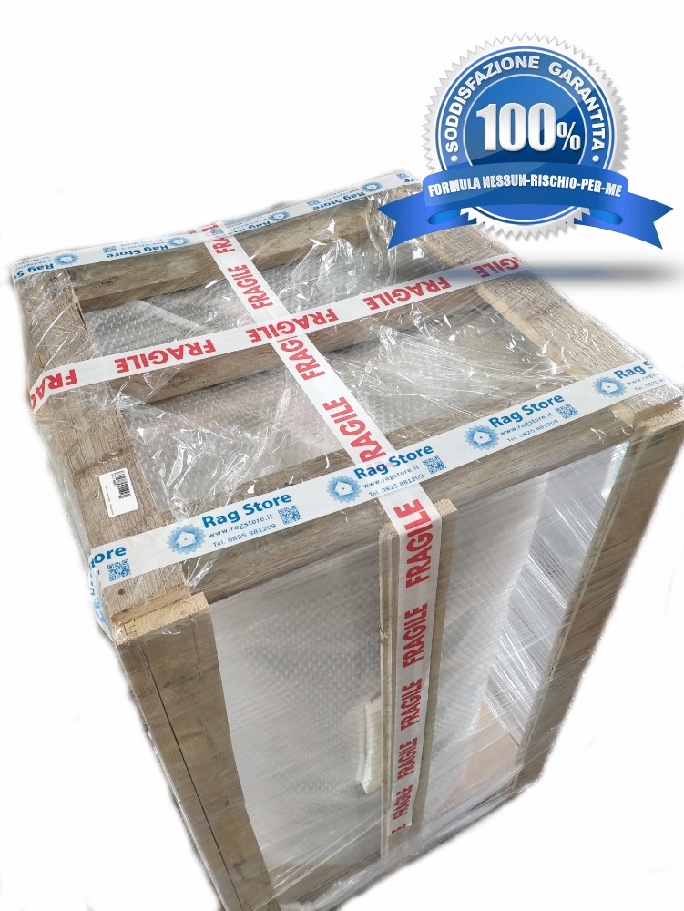 Serbatoio inox per vino spedito con gabbia protettiva in legno