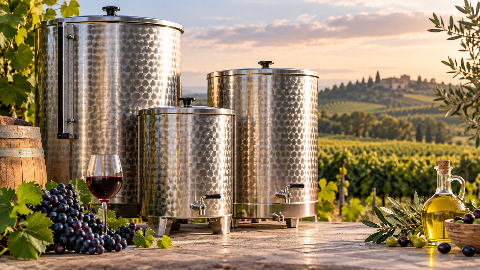 serbatoio vino acciaio