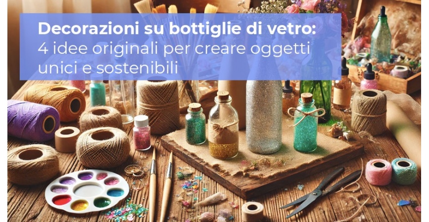 Decorazioni su bottiglie di vetro: 4 idee originali per creare oggetti unici e s