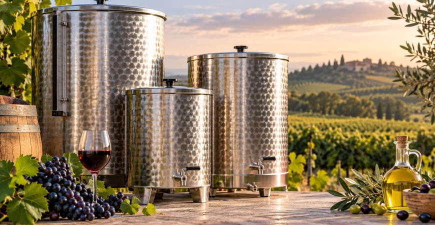 Come scegliere un serbatoio in acciaio inox per vino e olio: guida completa