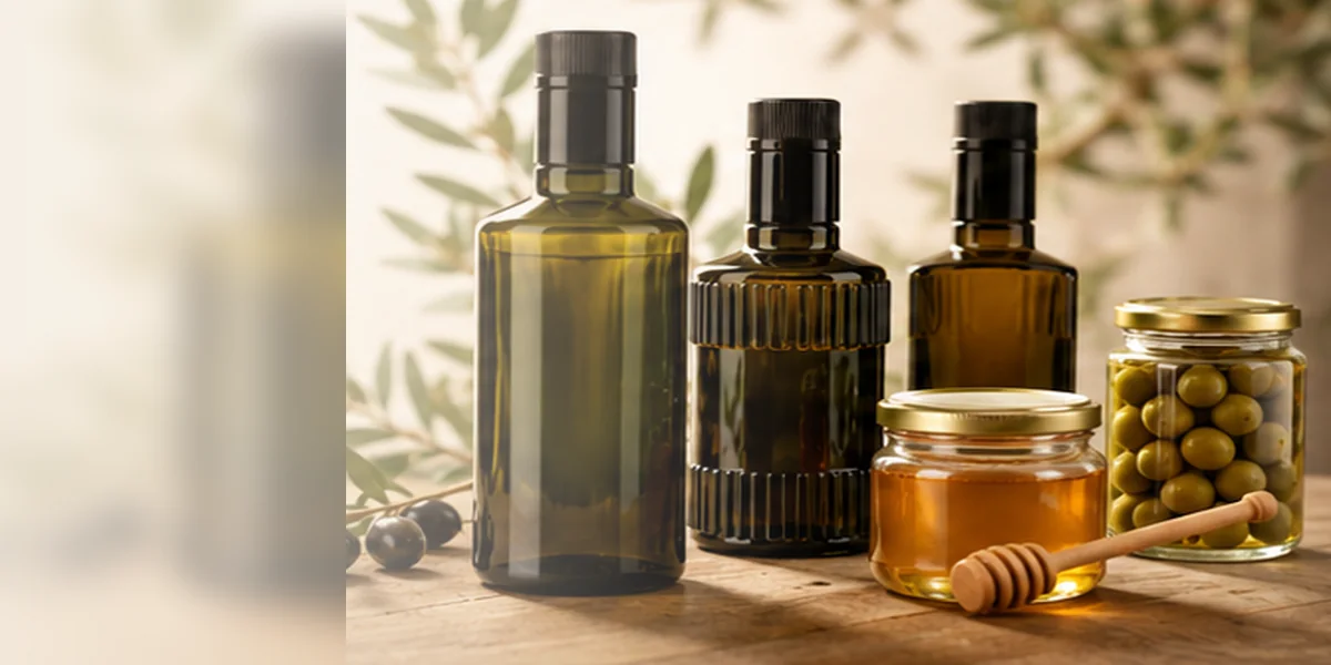 Bottiglie, barattoli e packaging professionale per olio miele e conserve